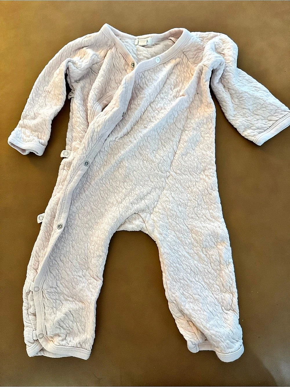 Burt's Bees Baby Organic Cotton Quilted Bee Wrap-Front Baby Jumpsuit Footie